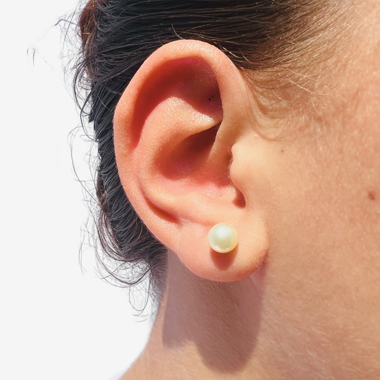 Pendiente Perla Natural Oro Amarillo 18ct 6mm