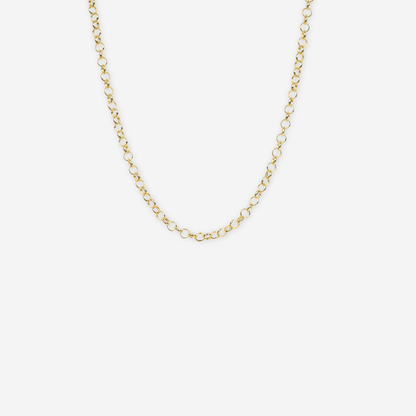 Solid Round Diamond Cut Chain 40cm - 18ct Solid Gold