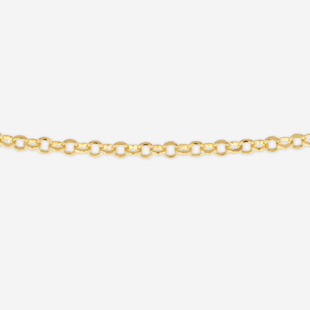 Solid Round Diamond Cut Chain 40cm - 18ct Solid Gold