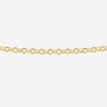 Solid Round Diamond Cut Chain 40cm - 18ct Solid Gold
