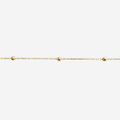 Paperclip Bead Chain Bracelet 19cm - 18ct Solid Gold