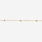 Paperclip Bead Chain Bracelet 19cm - 18ct Solid Gold