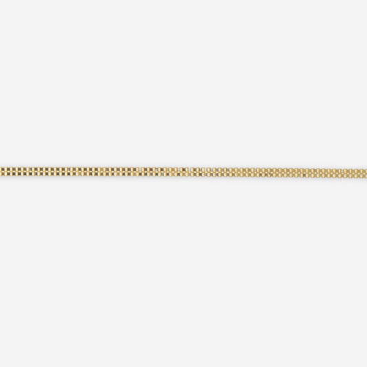 Double Box Chain Bracelet 19cm - 18ct Solid Gold