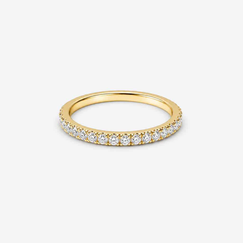 0.50ct Lab-Grown Diamond Round Cut Half Eternity Band