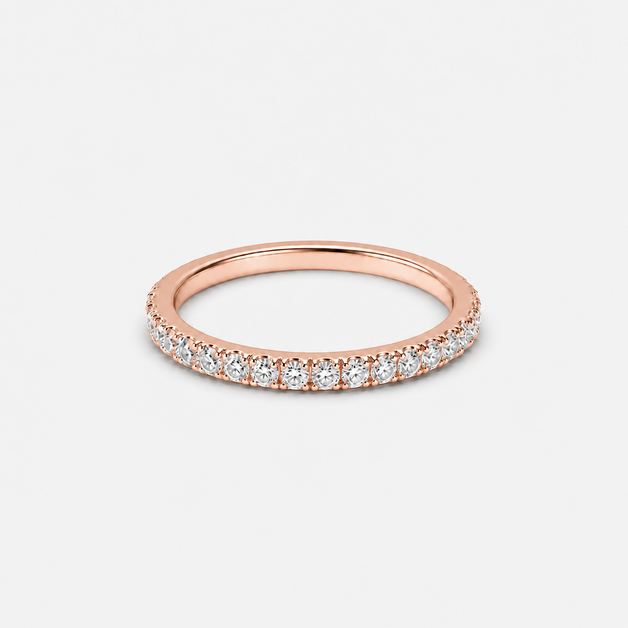 0.50ct Lab-Grown Diamond Round Cut Half Eternity Band