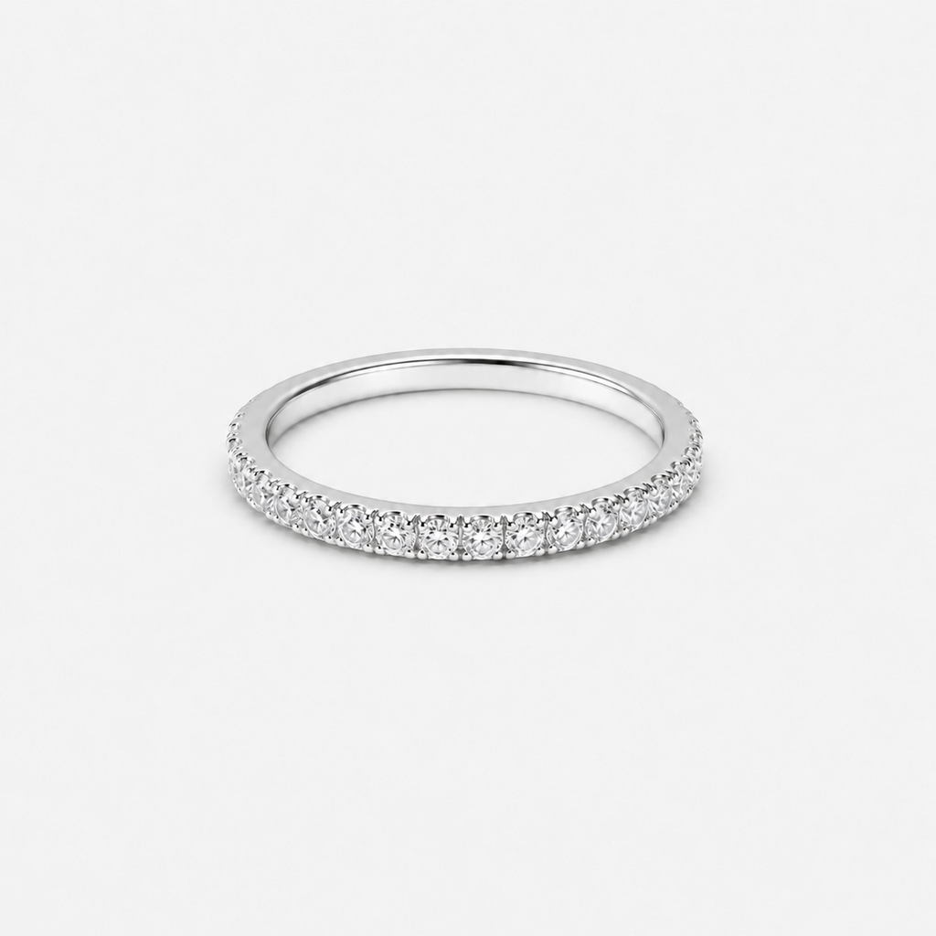 0.50ct Lab-Grown Diamond Round Cut Half Eternity Band