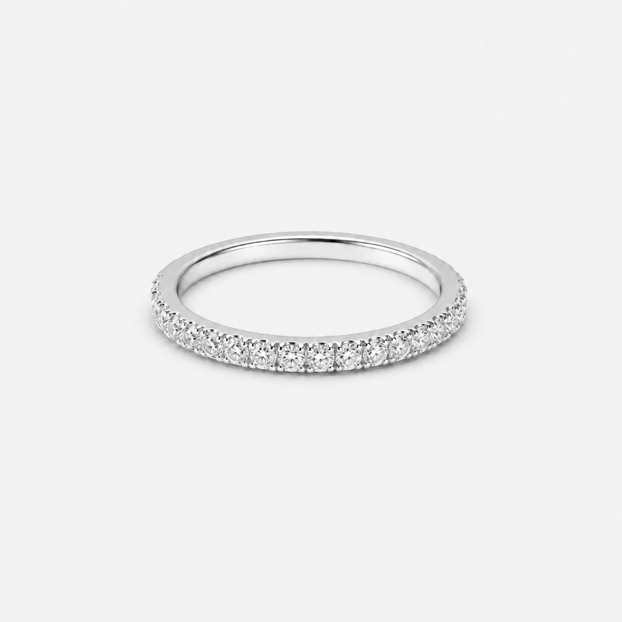0.50ct Lab-Grown Diamond Round Cut Half Eternity Band