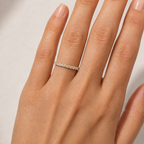 0.50ct Lab-Grown Diamond Round Cut Half Eternity Band