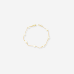 White Freshwater Pearl Bracelet - 9ct Yellow Gold