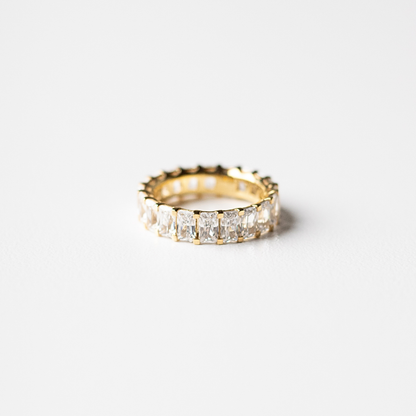 8.10ct Lab Grown Diamond Emerald cut Eternity Band