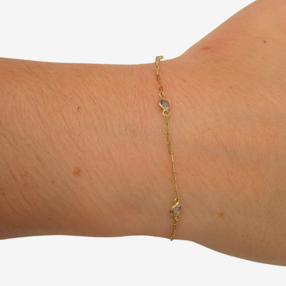 Kids Signature Zirconia Bracelet – 18ct Solid Yellow Gold