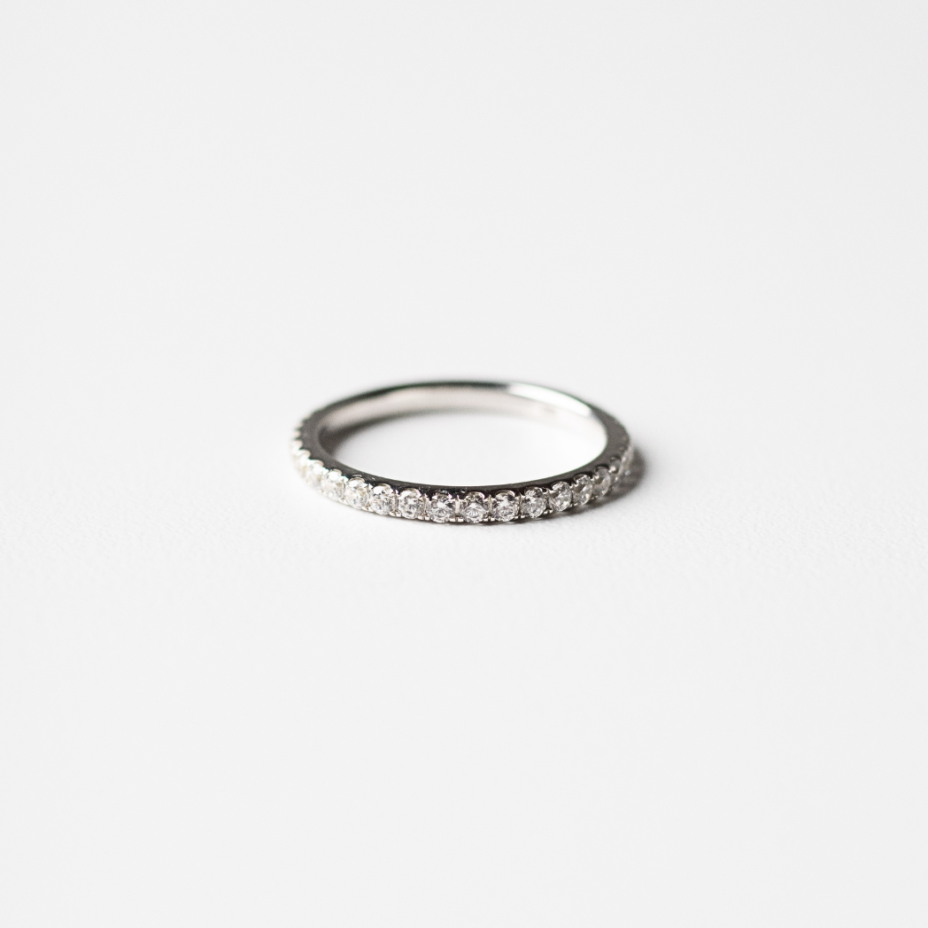 0.50ct Lab-Grown Diamond Round Cut Half Eternity Band