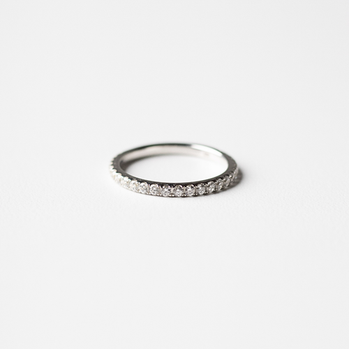 0.50ct Lab-Grown Diamond Round Cut Half Eternity Band