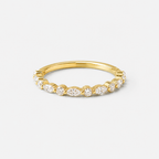 0.50ct Lab-Grown Diamond Marquise and Round cut Half Eternit Band