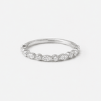 0.50ct Lab-Grown Diamond Marquise and Round cut Half Eternit Band