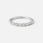 0.50ct Lab-Grown Diamond Marquise and Round cut Half Eternity Band