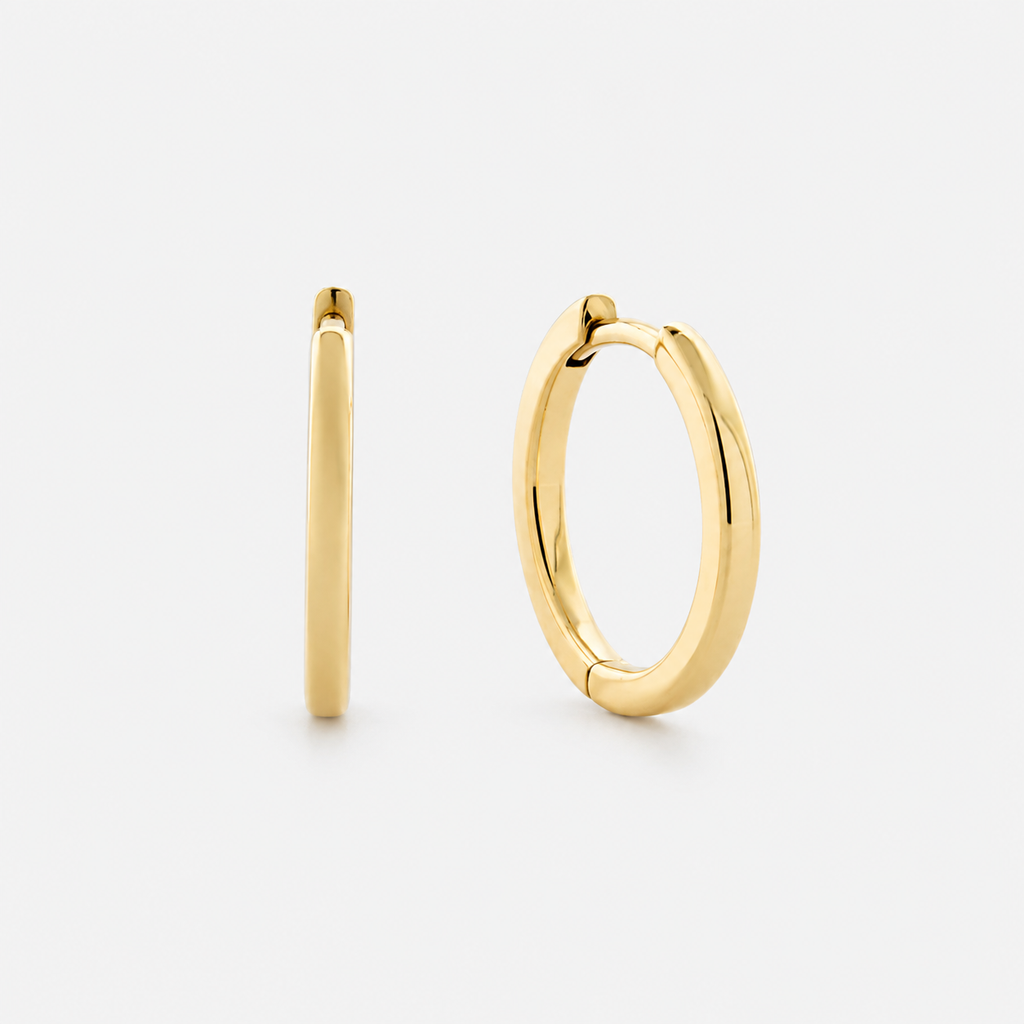 Medium 12mm Hoops - 9ct Yellow Gold