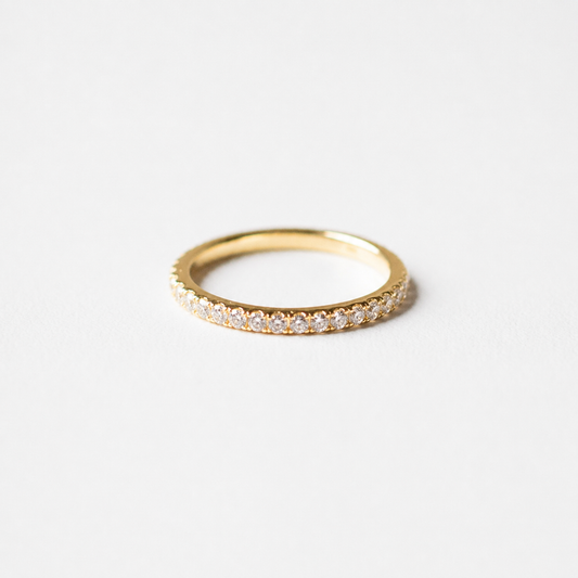 0.50ct Lab Grown Diamond Round Cut Half Eternity Band