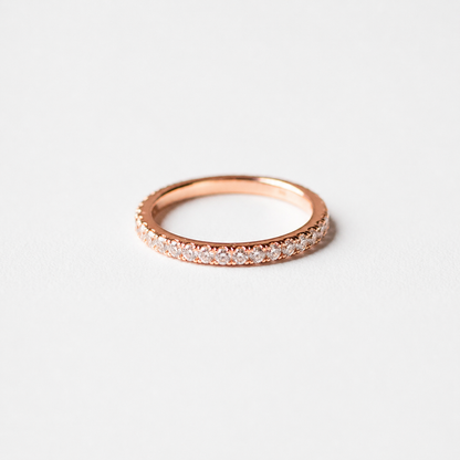 0.50ct Lab-Grown Diamond Round Cut Half Eternity Band