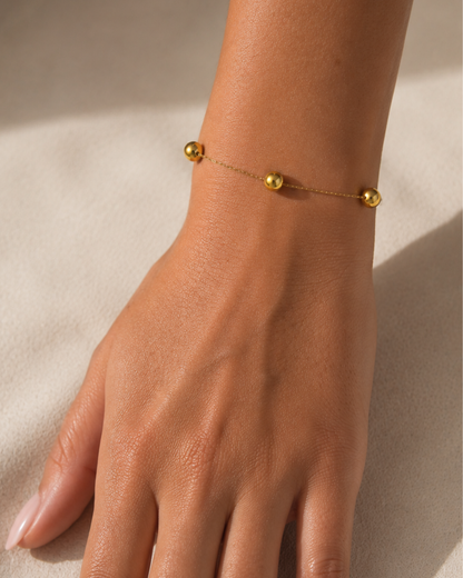Bead Bracelet 6mm – 18ct Solid Gold