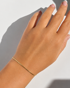 Double Box Chain Bracelet 19cm - 18ct Solid Gold