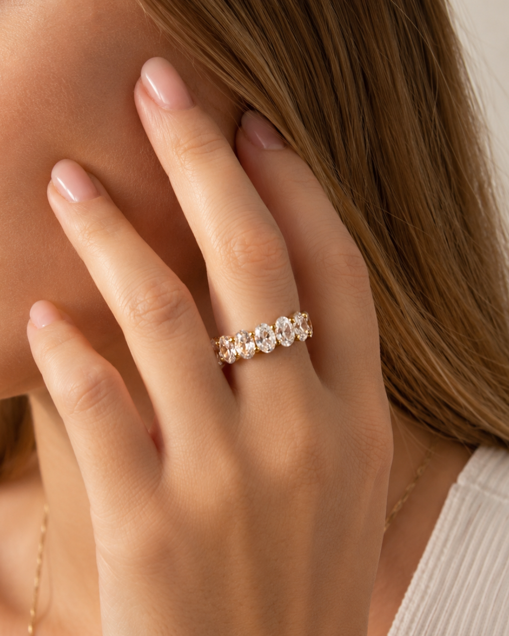 4.40ct Lab-Grown Diamond Oval cut Eternity Band
