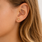 Sphere Stud Earrings 3.5mm – 18ct Yellow Gold