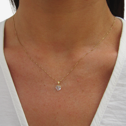 Heart pendant and earring set bundle in 18ct Yellow Gold