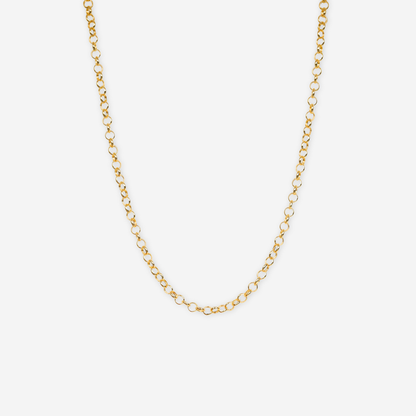 Hollow Rolo Chain 50cm - 18ct Solid Gold