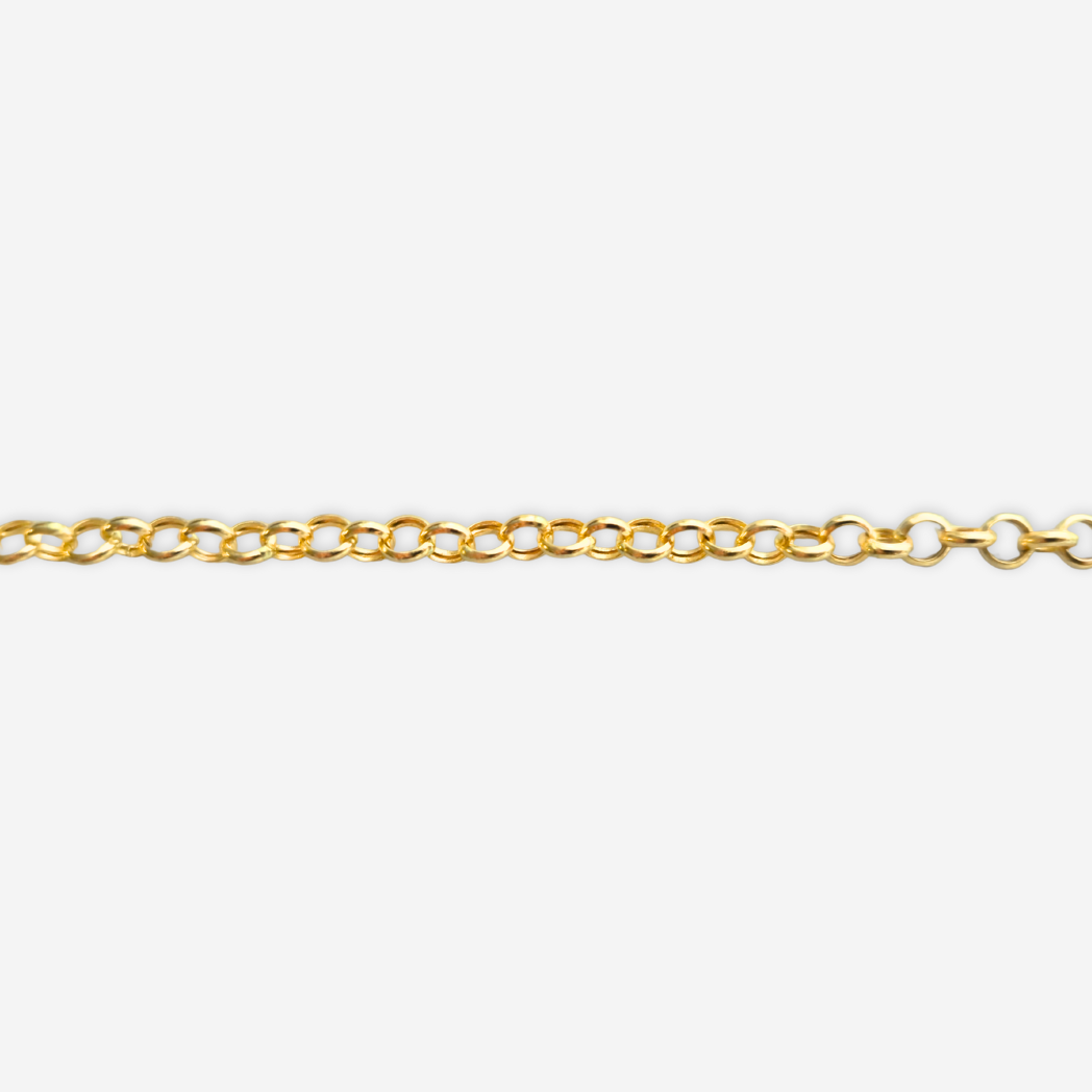 Hollow Rolo Chain 50cm - 18ct Solid Gold