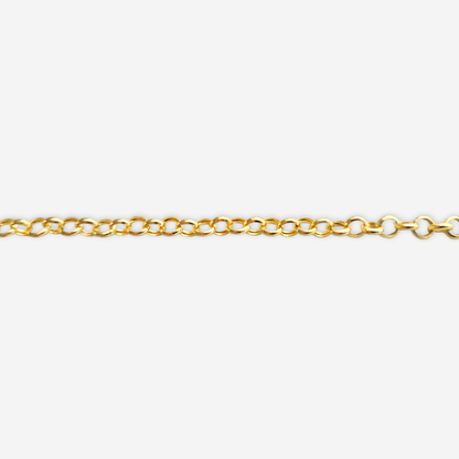 Hollow Rolo Chain 50cm - 18ct Solid Gold