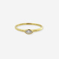 Lab-Grown Diamond Marquise Cut Ring - 9ct Yellow Gold
