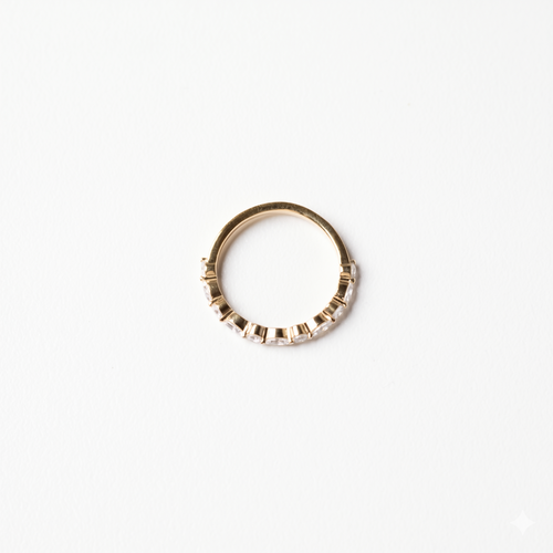 0.50ct Lab-Grown Diamond Marquise and Round cut Half Eternit Band
