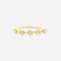 Lab-Grown Diamond Round Cut Ring - 9ct Yellow Gold