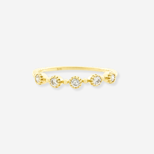 Lab - Grown Diamond Round Cut Ring - 9ct Yellow Gold