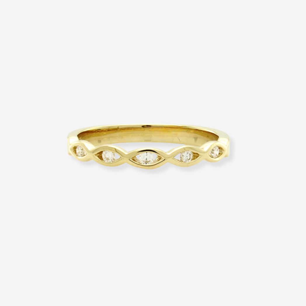 Lab-Grown Diamond Round Cut Ring - 9ct Yellow Gold (Copy)