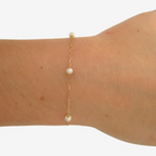 Kids Pearl Bracelet – 18ct Solid Yellow Gold