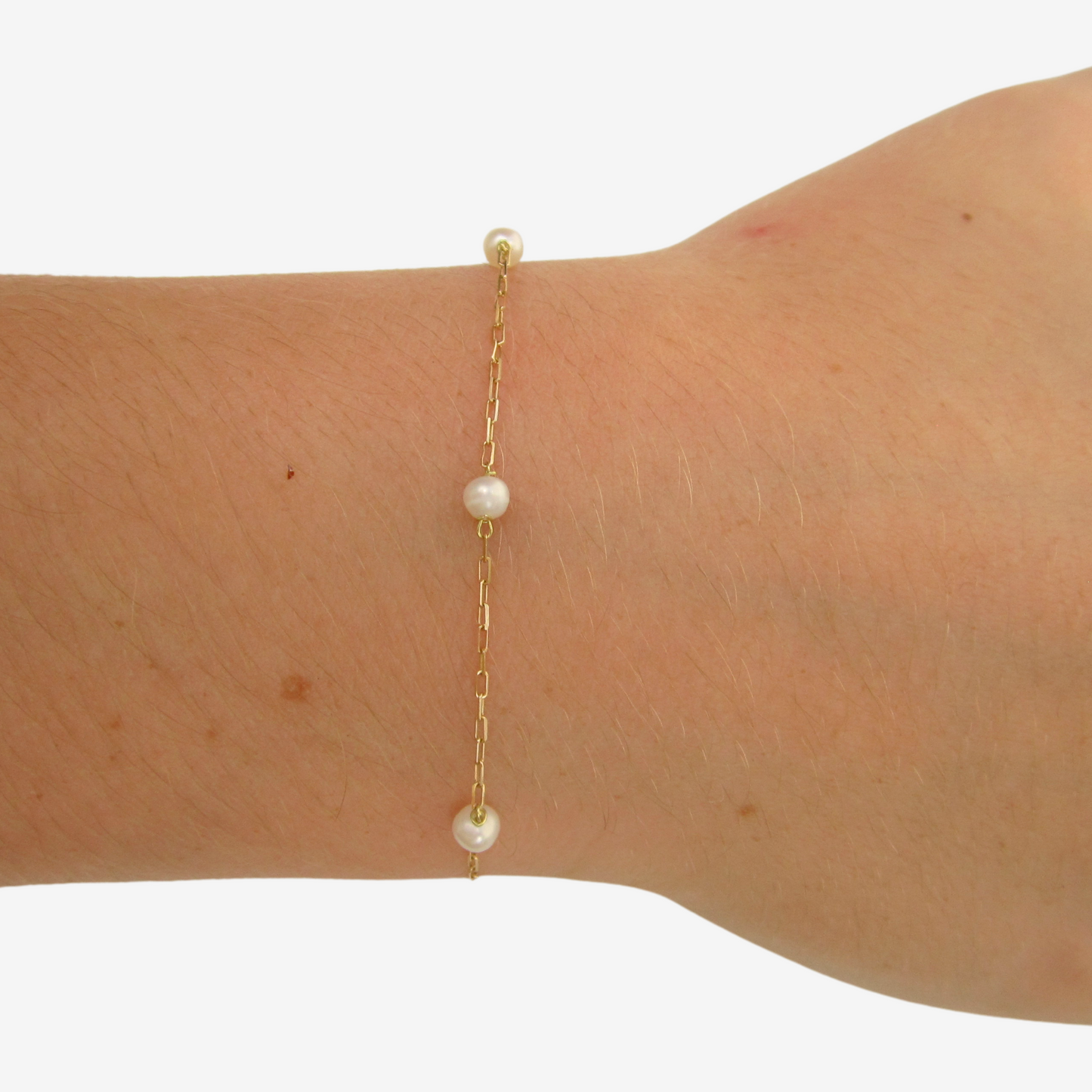 Kids Pearl Bracelet – 18ct Solid Yellow Gold