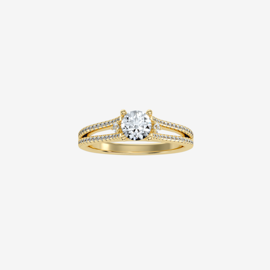 Eclipse Ring with Diamond – 18ct Solid Gold