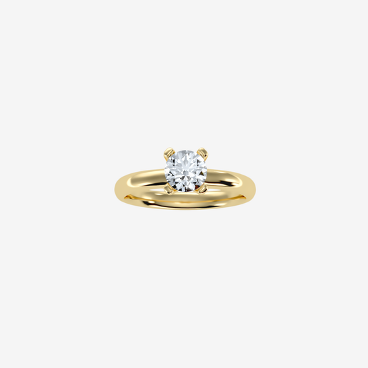 Cresta Ring with Diamond – 18ct Solid Gold