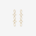 Oval Link Dangle Earrings – 18ct Solid Yellow Gold