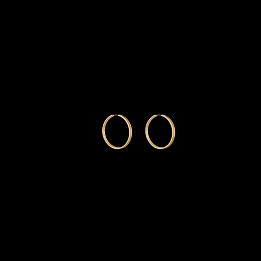 Large Flat Hoops – 18ct Solid Yellow Gold