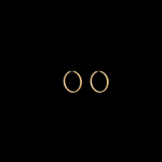 Large Flat Hoops – 18ct Solid Yellow Gold