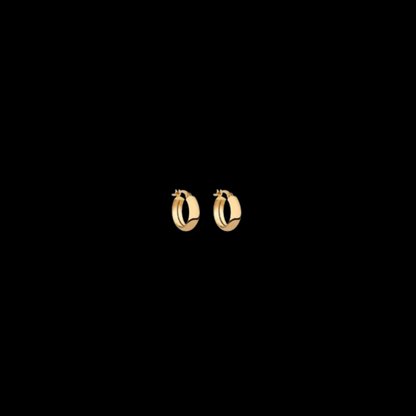 Thick Hoops – 18ct Solid Yellow Gold
