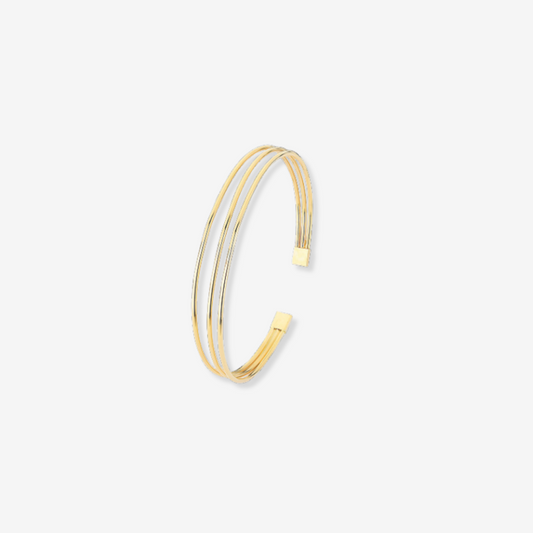 Triple Cuff Bangle in Solid 18ct Yellow Gold