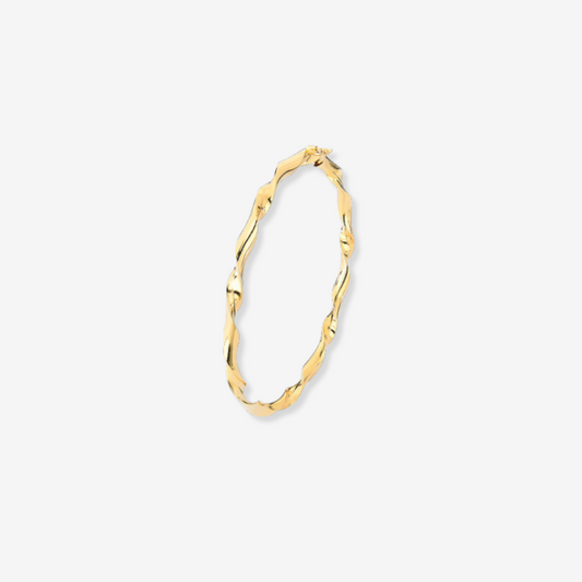 Twist Bangle in Solid 18ct Yellow Gold