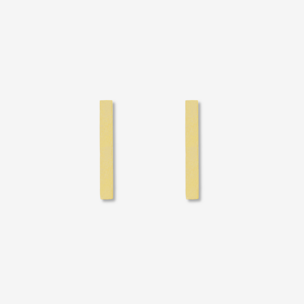 Medium Bar Earrings – 18ct Yellow Gold