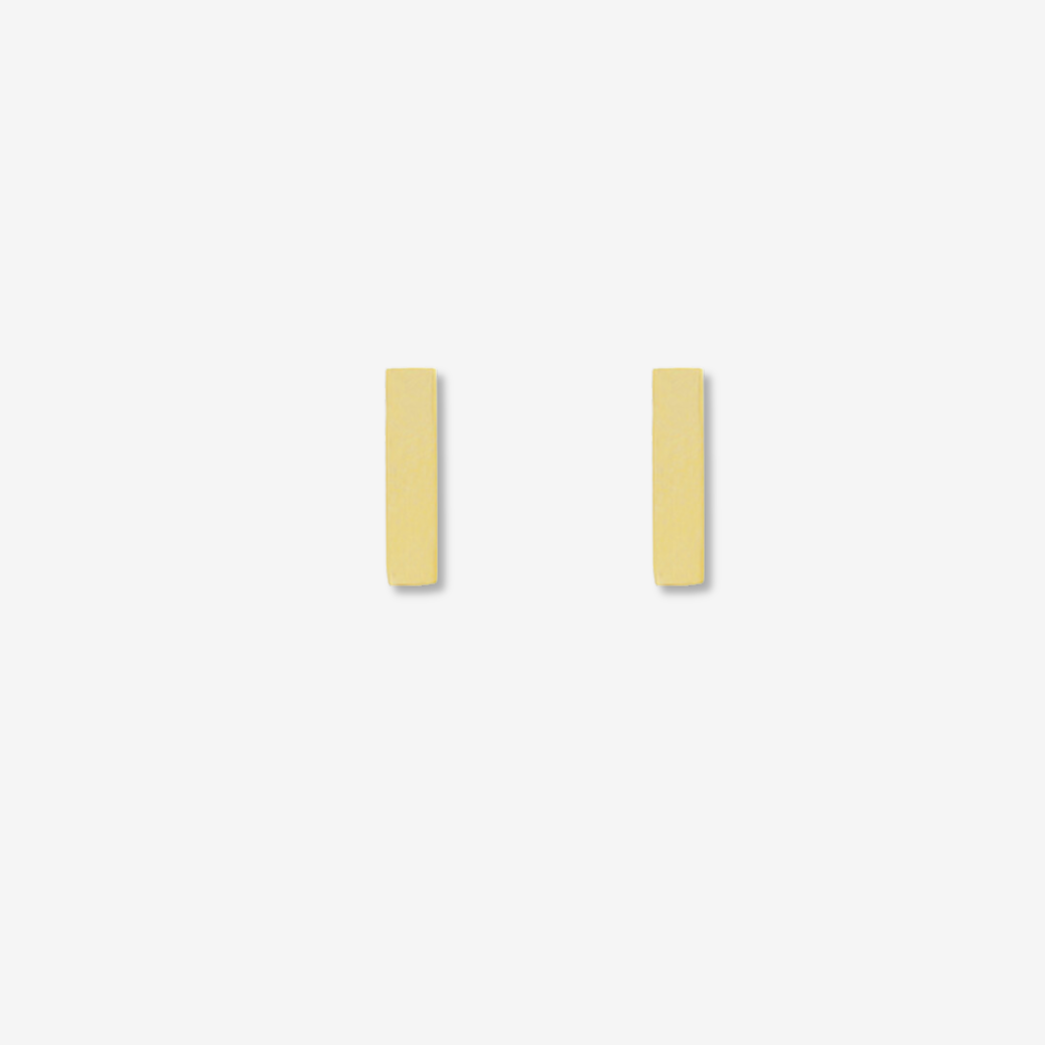 Pendiente de barra pequeño en oro amarillo de 18 quilates