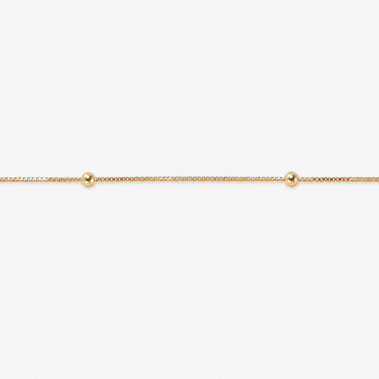 Box Bead Chain 40cm - 18ct Solid Gold