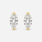 Lab-Grown Diamond Marquise Cut Claw Stud Earrings